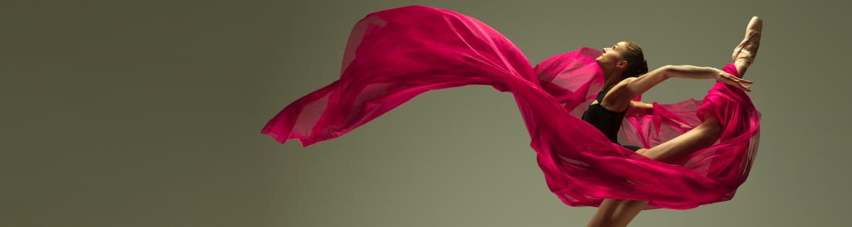 Dancer with pink veil