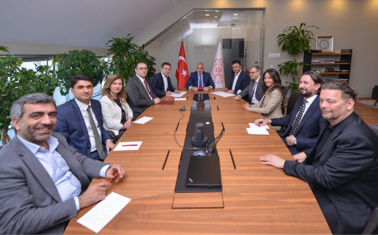Picture of The senior management of MESAM and MSG joined with CISAC to meet with the Turkish Minister of Tourism and Culture on 14 April.