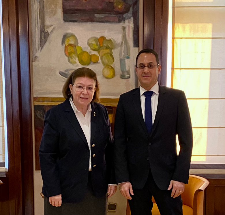 CISAC DG Gadi Oron with Greek Minister of Culture Lina Mendoni