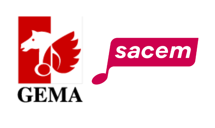 Sacem and GEMA logos