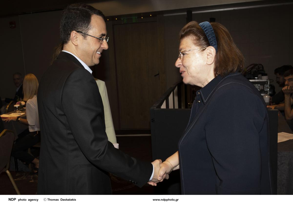 CISAC DG Gadi Oron and Minister of Culture of Greece Lina Mendoni.jpg