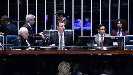 The president of the Senate and author of the project, Rodrigo Pacheco. Photo: Jefferson Rudy/Agência Senado