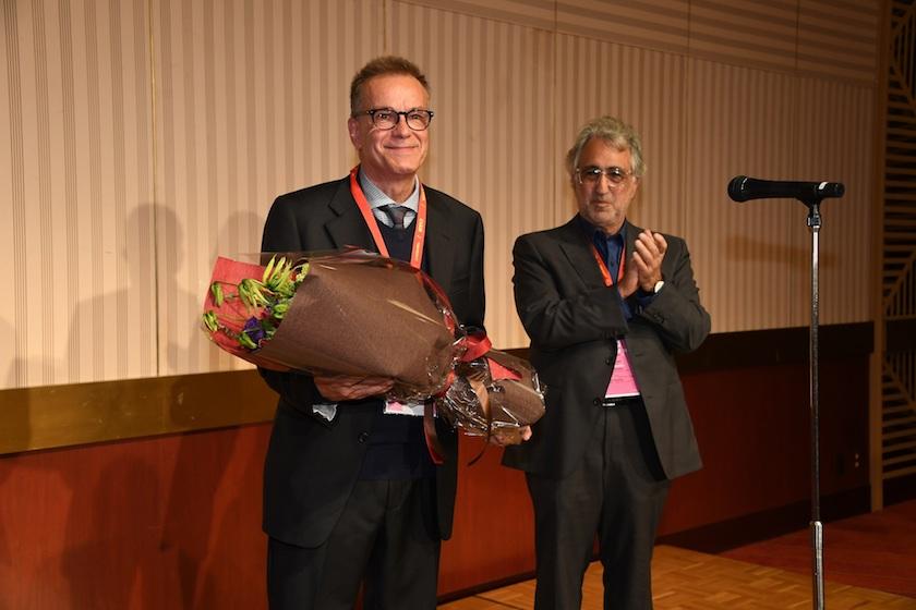 201711 CIAM Takamitsu Wada Lorenzo Ferrero with bouquet on Nov 7th