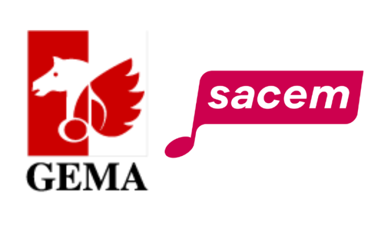 Sacem and GEMA logos