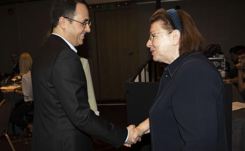 CISAC DG Gadi Oron and Minister of Culture of Greece Lina Mendoni.jpg