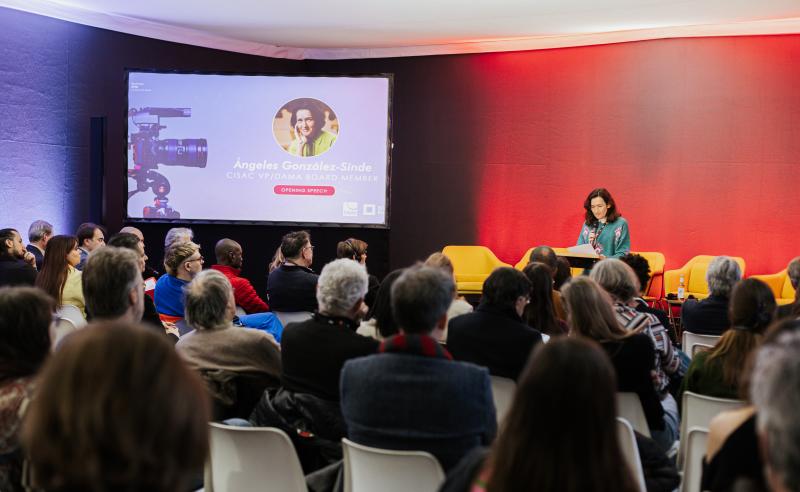 Ángeles González-Sinde making her speech